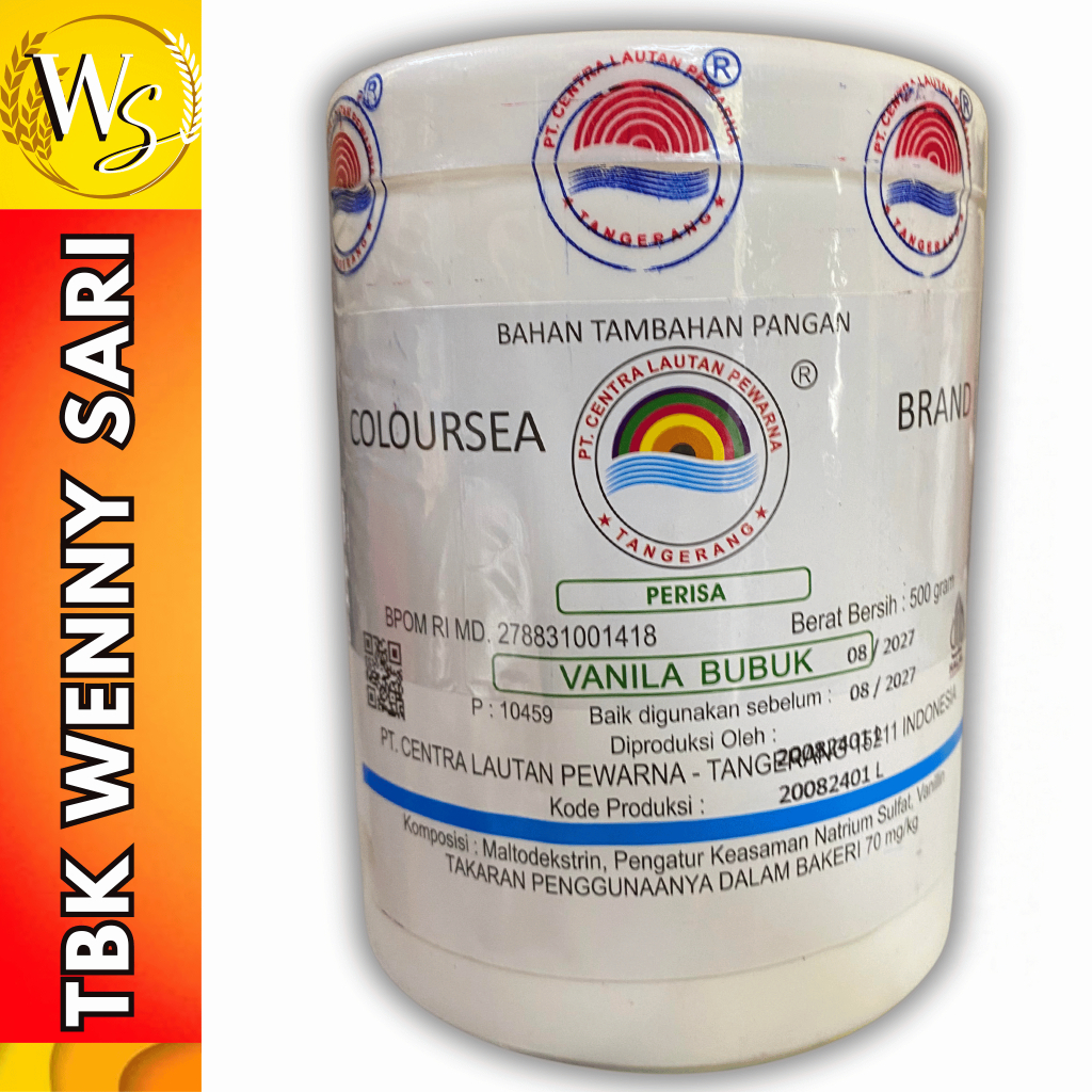 

PERISA BUBUK VANILA MILKY COLOURSEA 500 GRAM