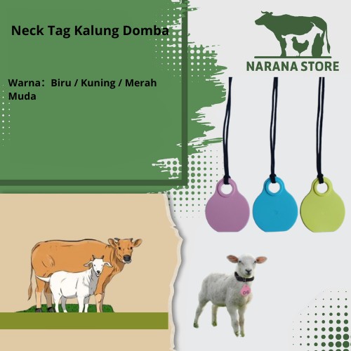 Neck Tag Sapi Domba Kambing Sapi Kalung Ternak Dengan Tali Ecer Per Biji