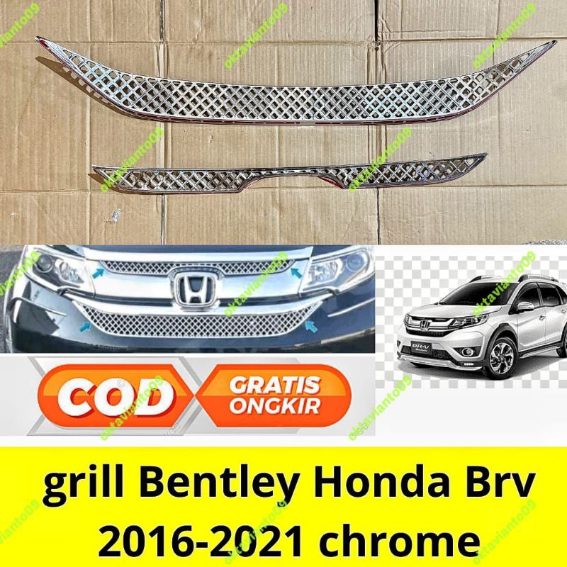 Grill depan Honda BRV 2016 2017 2018 2019 2020 2021 Model Bentley Chrome