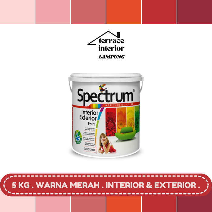 Cat Tembok Spectrum Interior & Exterior Warna Merah 5 Kg