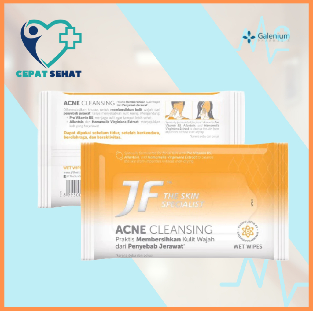 JF Wet Wipes Acne Care 10 Lembar Tisu Basah Wajah Anti Jerawat