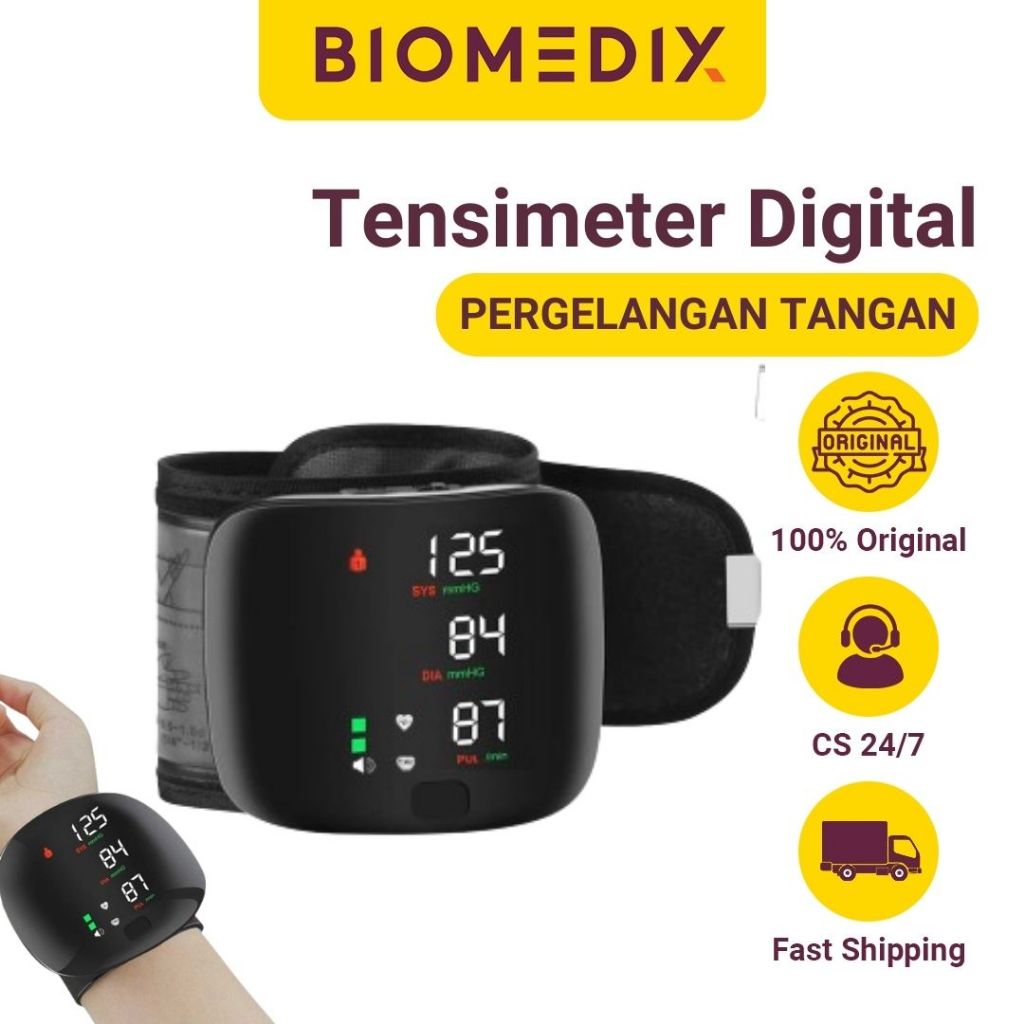 Alat Cek Tekanan Darah Otomatis Tensi Meter Digital / Gelang Tensi Darah Digital / Tensi Digital Per