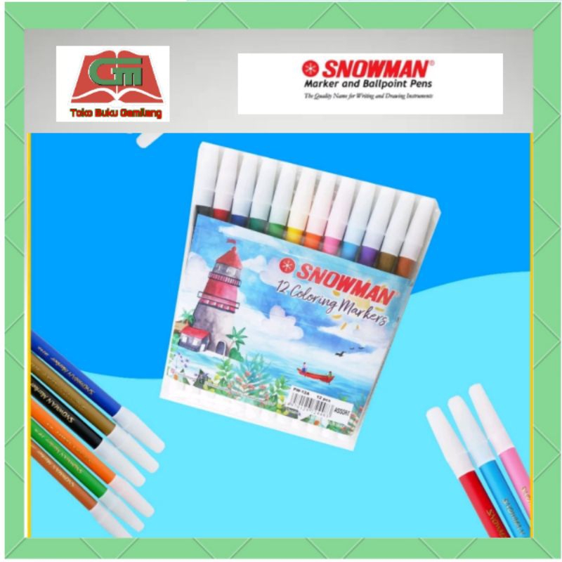 

SEPIDOL SNOWMAN 12 WARNA MARKERS