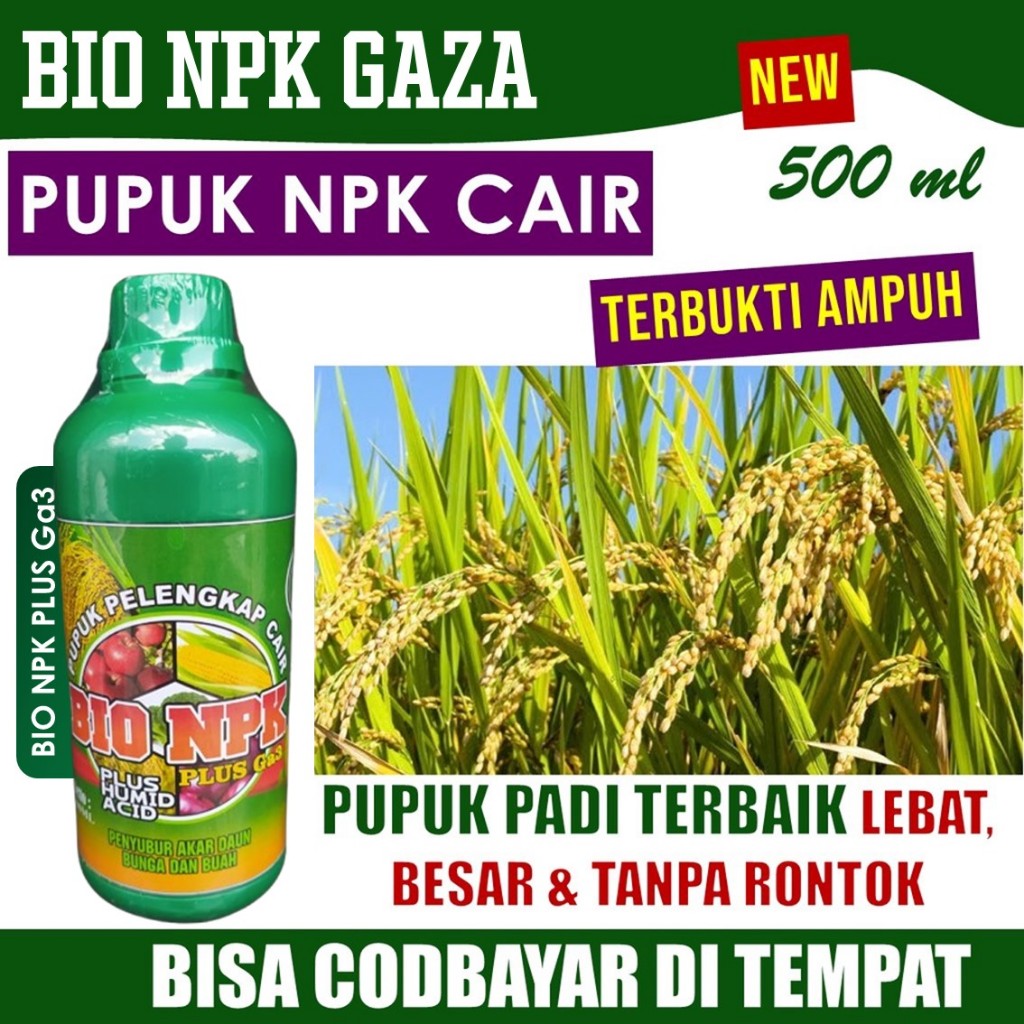 PROMO MURAH - OBAT PELEBAT ANAKAN PADI PUPUK BIO NPK GAZA UNTUK PADI - Pupuk Cair Pelebat Anakan Pad