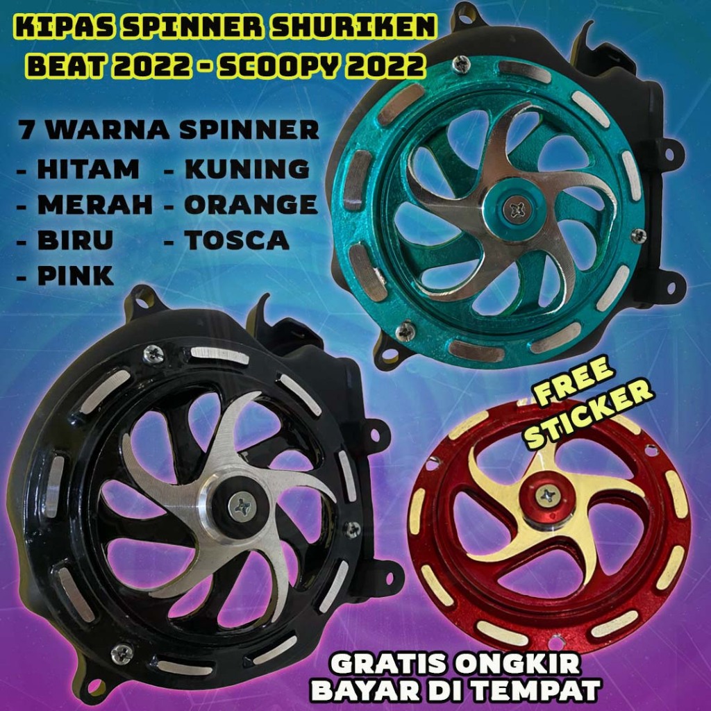 SPINNER BEAT 2022 TUTUP KIPAS BEAT 2022 TUTUP KIPAS SPINNER SHURIKEN BEAT 2022 COVER KIPAS SCOOPY 20