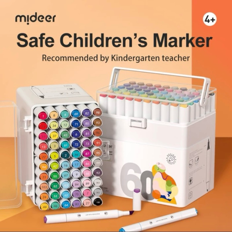 

Mideer DUAL TIP MARKER 60 Colors Spidol Mewarnai
