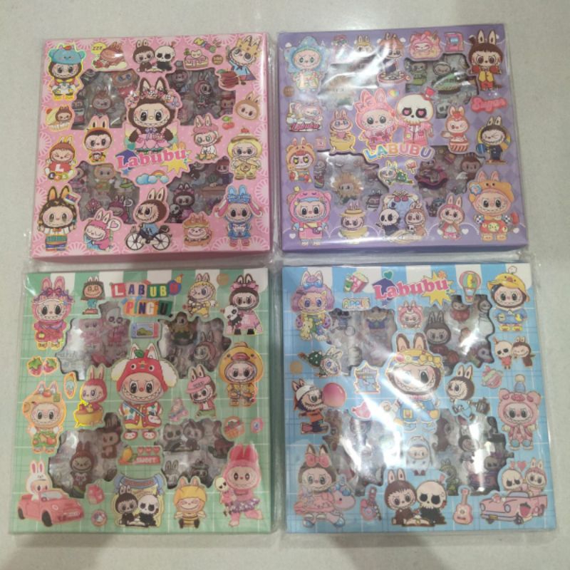 

STIKER LABUBU VIRAL / STICKER BONEKA LABUBU SANRIO KUROMI ISI 100 PCS
