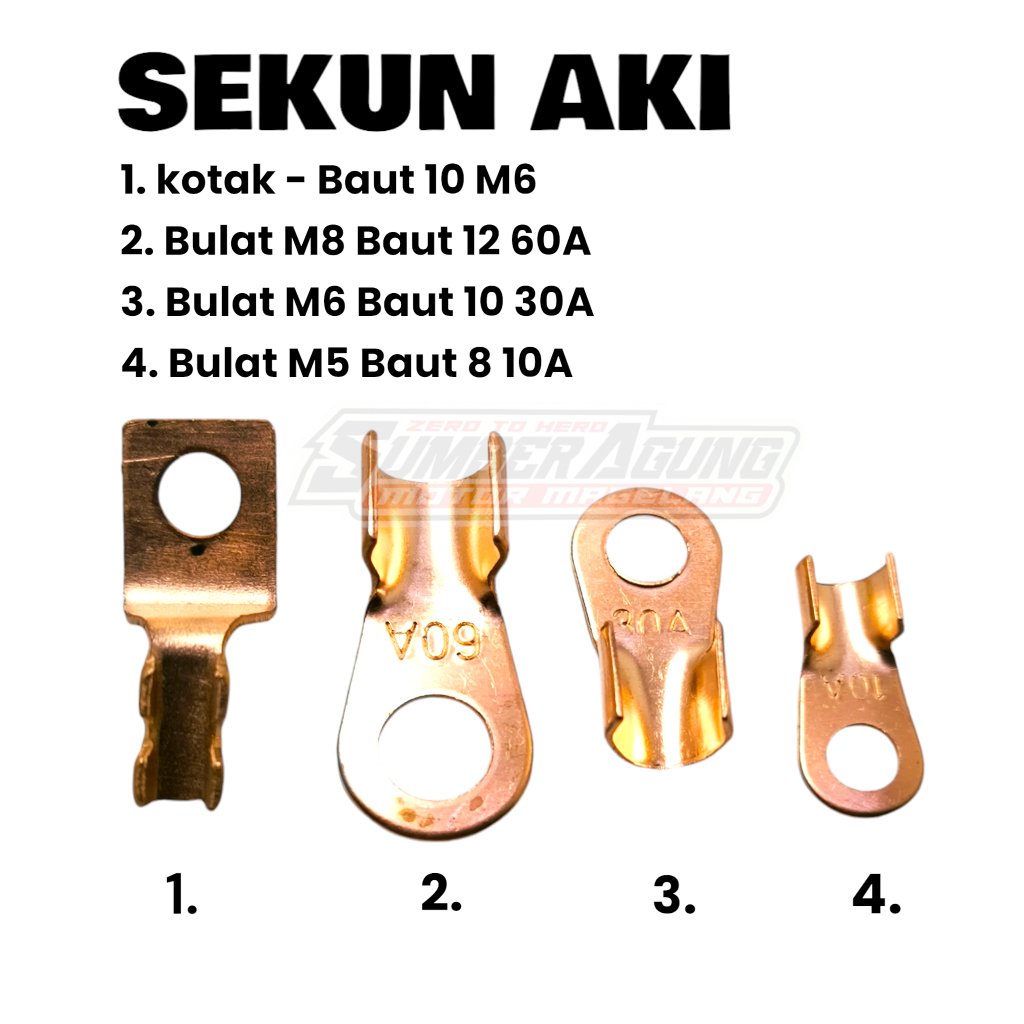 SEKUN SKUN AKI KOTAK BULAT M5 M6 UKURAN BAUT 8 10 12 TEMBAGA