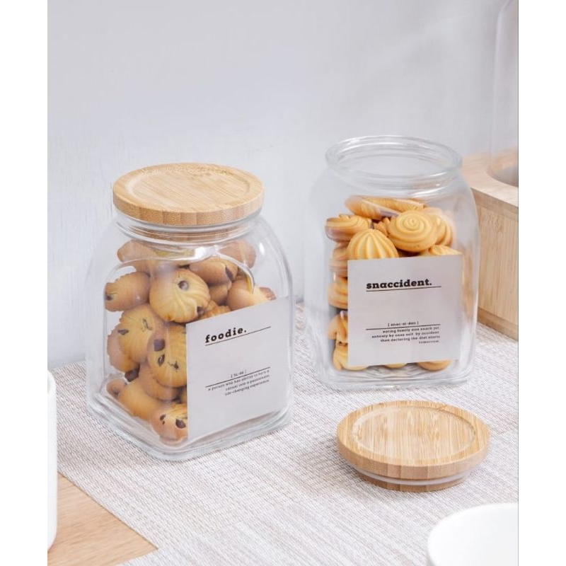 INFORMA TOPLES WILO GLASS JAR SET OF 2// TOPLES KACA//TOPLES KUE // INFORMA TOPLES KACA