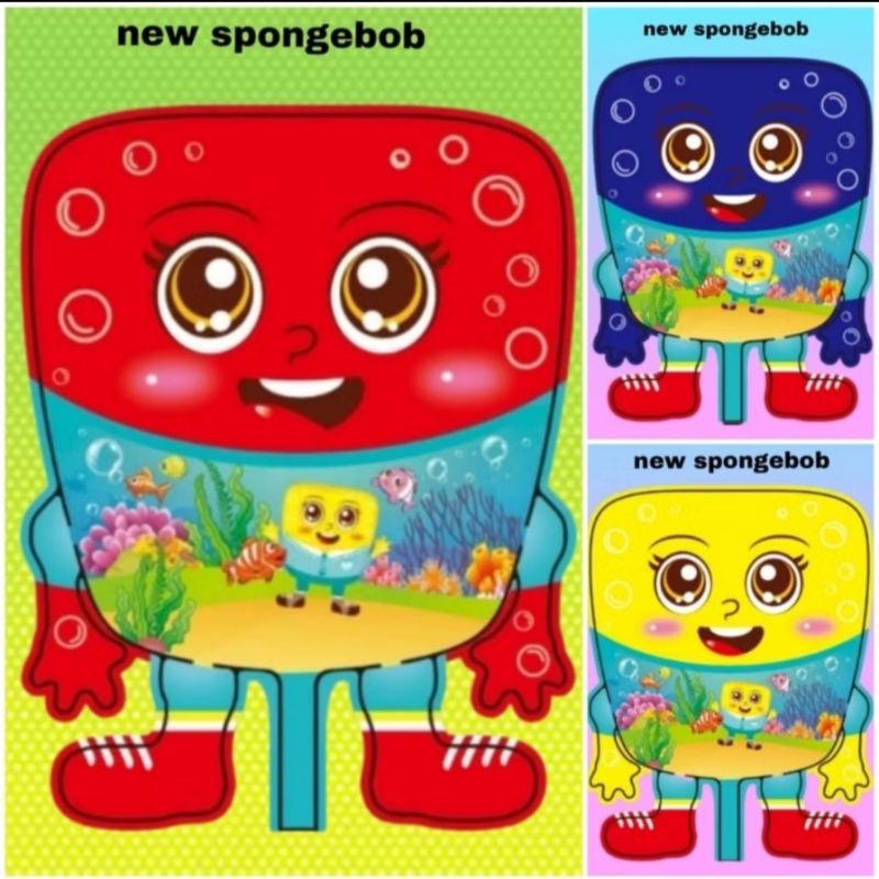 (1pack=50pc) NEW SPONGEBOB (Balon Gas/FOIL/TERBANG/KARAKTER)