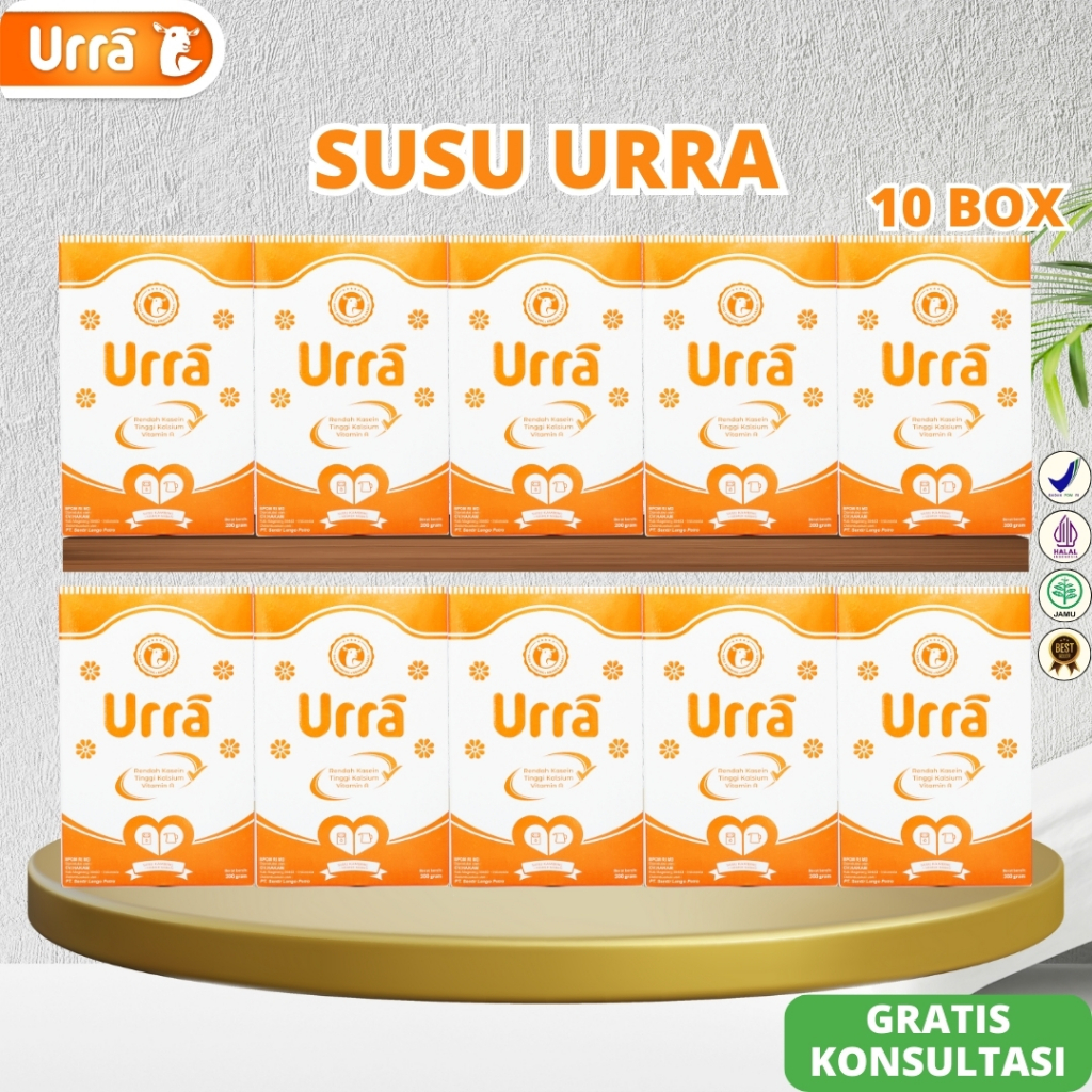 

Urra Susu Kambing Saanen Eropa Original Penambah Tinggi Badan Dan Berat Badan Anak - 10 Box