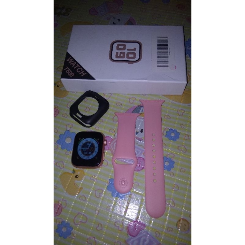 SMARTWATCH PINK TYPE T500 PRELOVED/SECOND/BEKAS