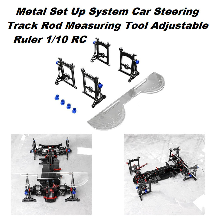 Metal Set Up System Car Steering Track Rod Measuring Tool Adjustable Ruler 1/10 RC Car