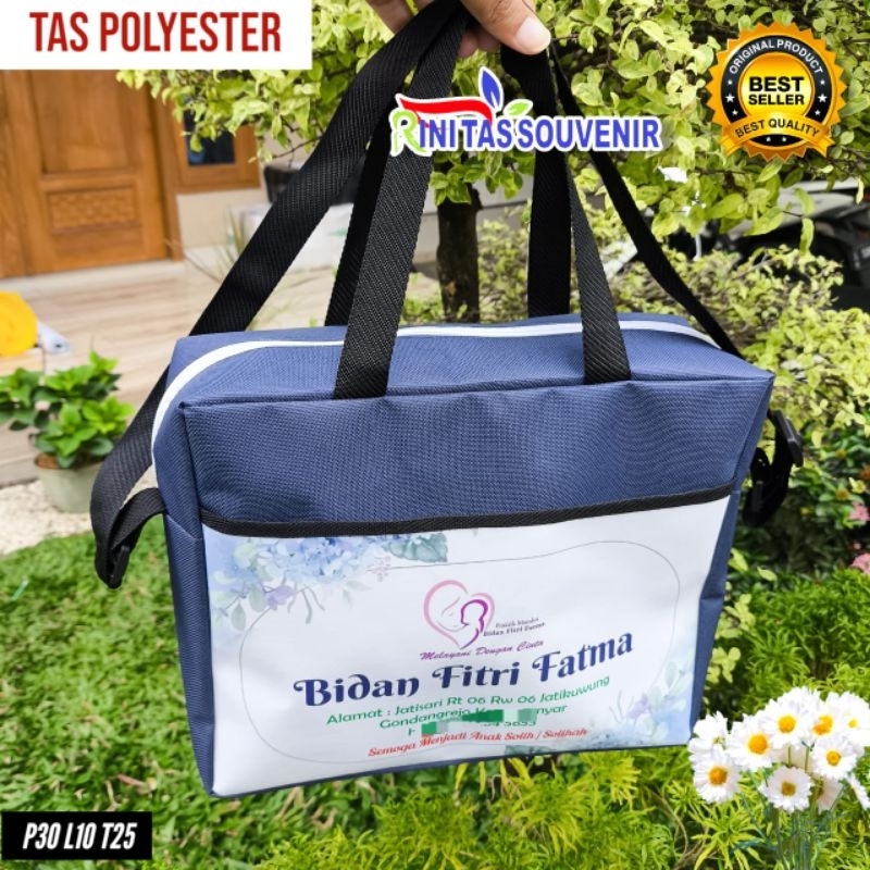 Tas Partus Persalinan tas resleting bidan kantong bahan polyester tas partus bidan tas klinik selemp