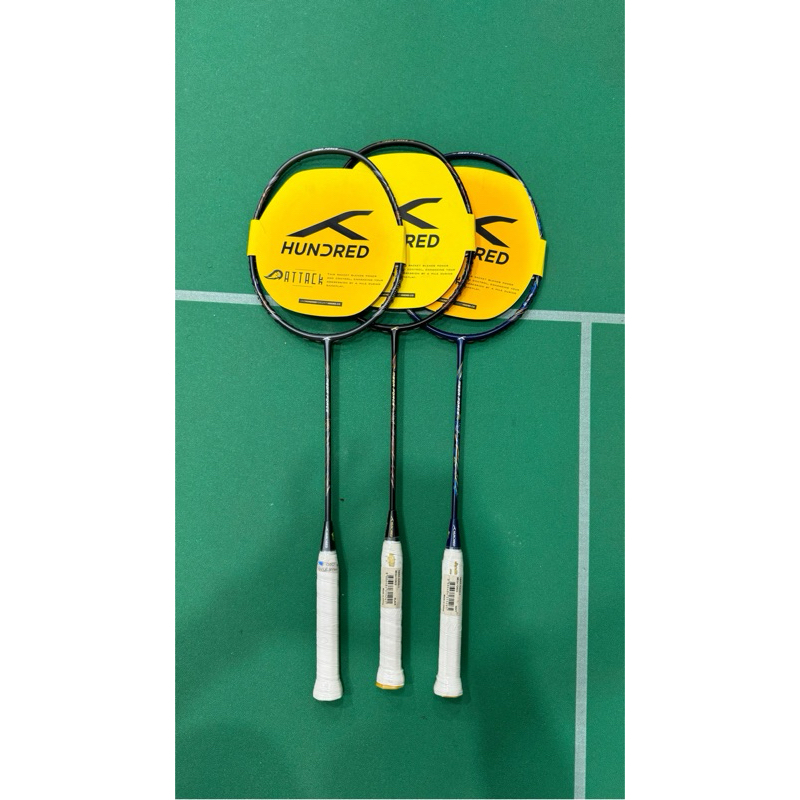 RAKET BADMINTON HUNDRED MEGA FORCE  HEAD HEAVY SMASH POWER 32 LBS ORIGINAL