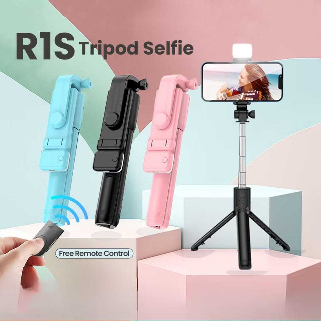 tongsis lampu R1S tongsis tripod LED tongsis remot bluetooth tongsis R1S