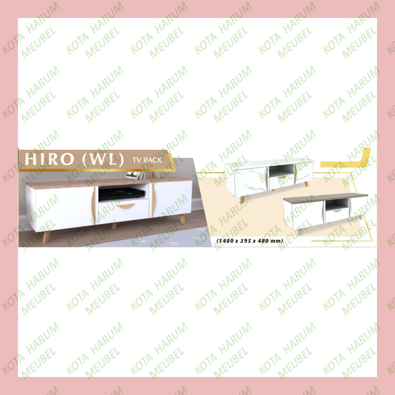 meja tv minimalis modern kayu coklat putih abu panjang 140 cm kaki kayu retro romaro dachi hiro wl m