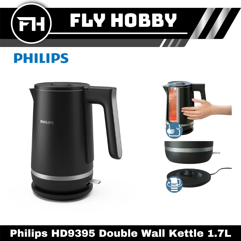 Philips HD9395 Double Wall Kettle Teko Listrik Stainless