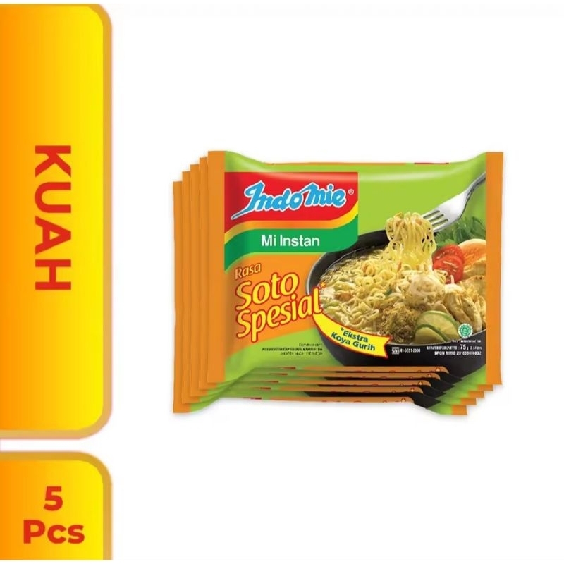 

Indomie Mi Instan Soto Spesial 75g 5pcs
