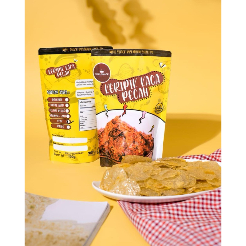 

MOIL SNACK - KERIPIK KACA PECAH dengan 3 Varian rasa