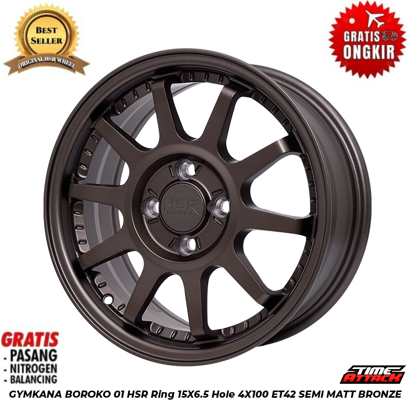 Velg Original HSR Tipe Gymkana Boroko 01 R15 Cocok Untuk Mobil Toyota Yaris