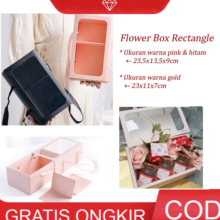 

Flower Box Rectangle Kotak Bunga persegi panjang GB6