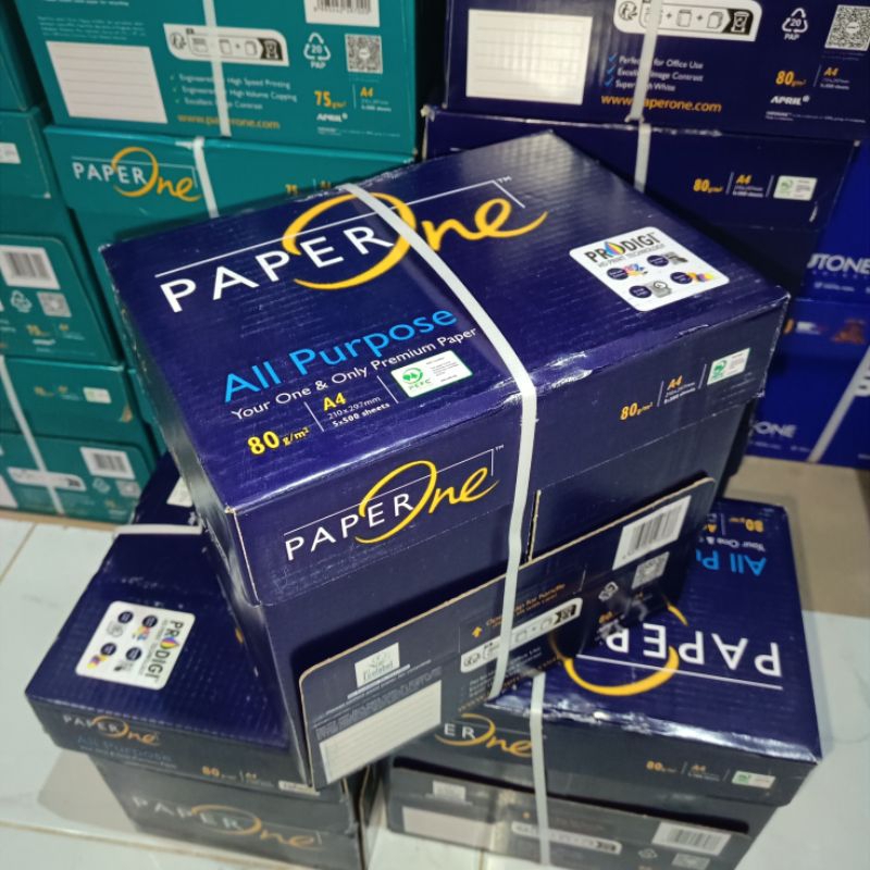 

Kertas HVS A4 80 Gram PaperOne 1 Dus Instan / Sameday