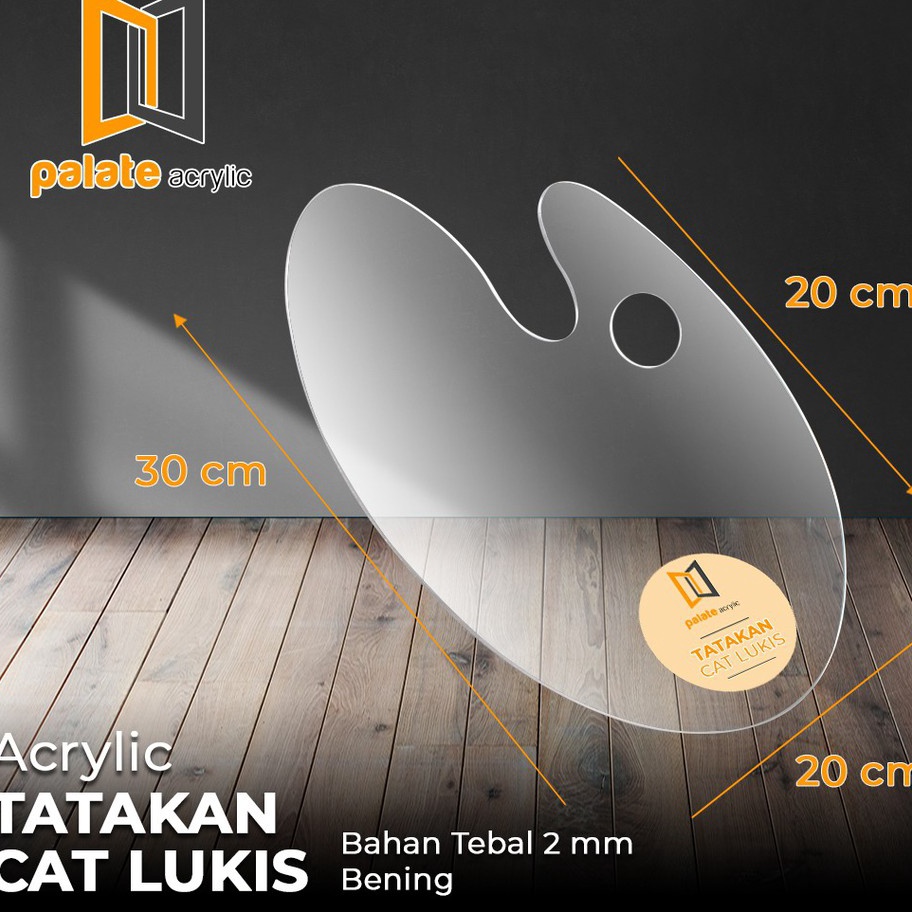 

Acrylic Palette Palet Bening Akrilik Tempat Cat 29 x 185 cm Merk MC 2mm