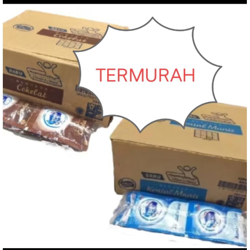 

Susu Bendera Sachet/Saset, Frisian Flag Sachet Putih, Coklat & Campur 1 dus, isi 20 pack (120 x 38gr)