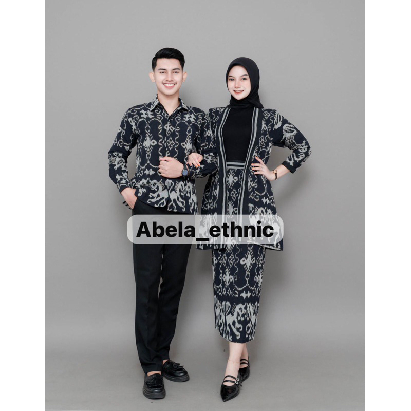 MADAM COUPLE TENUN NTT BLACK - BAJU TENUN COUPLE - COUPLE TENUN NTT