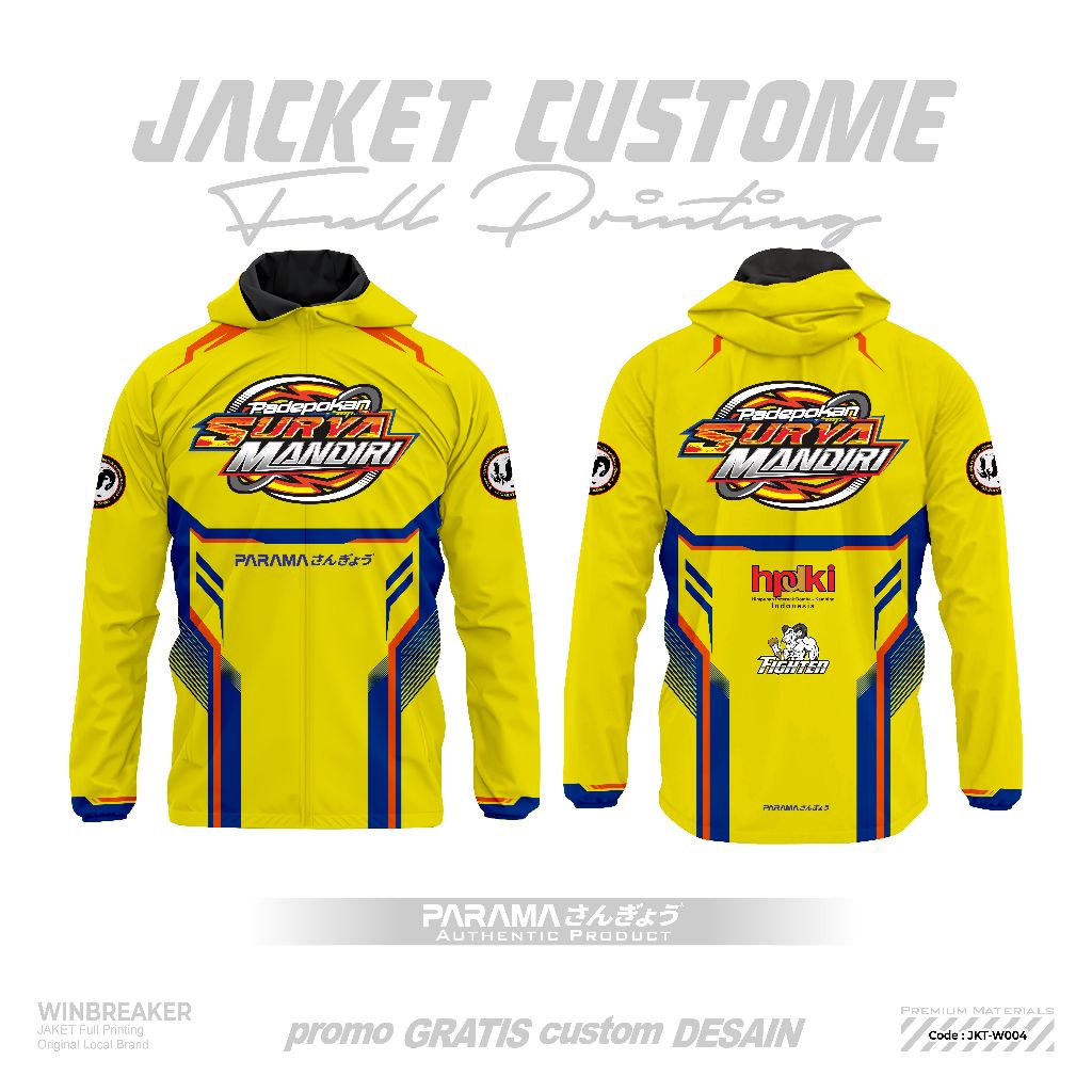 PARAMA JAKET CUSTOM GRATIS DESIGN TEAM DOMBA PDP HPDKI MOTORCYCLE RIDING TOURING SUNMORI RACING