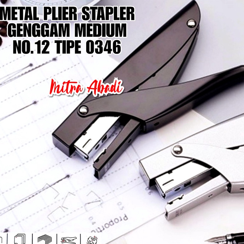 

TERBAIK Metal Plier Stapler Genggam Medium No12 Tipe 346