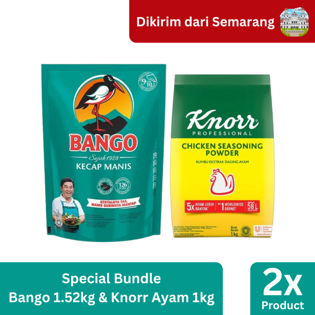 Bango Kecap 1.5KG + Knorr Ayam 1KG [Kirim dari Semarang]