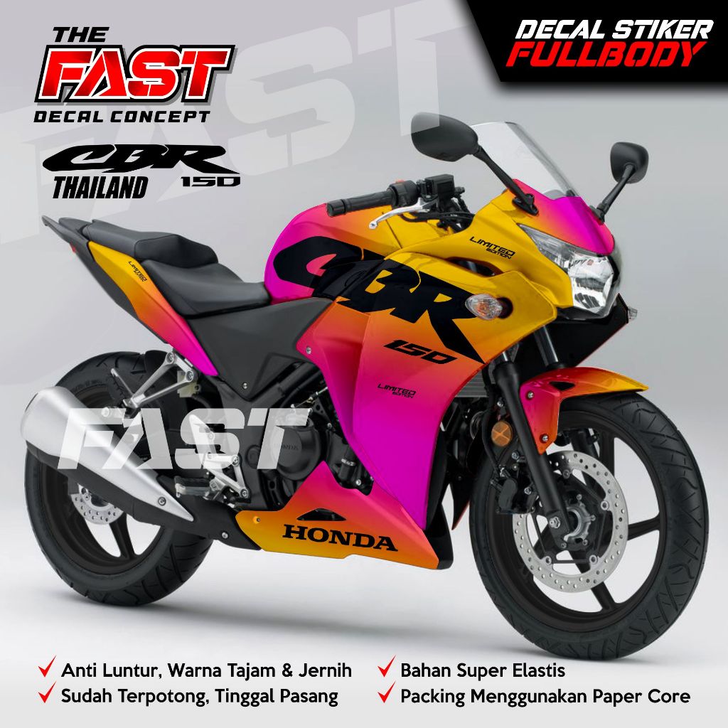 Sticker Decal FULL BODY CBR CBU Thailand Bunglon variasi Decal CBR Thailand Fullbody Bunglon