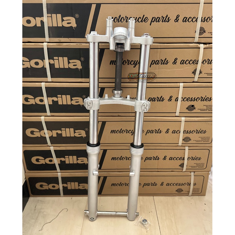 Shock Skok Depan NINJA R Old Gorilla Bottom Silver As Crom Krom pnp TIGER MEGAPRO GL CB