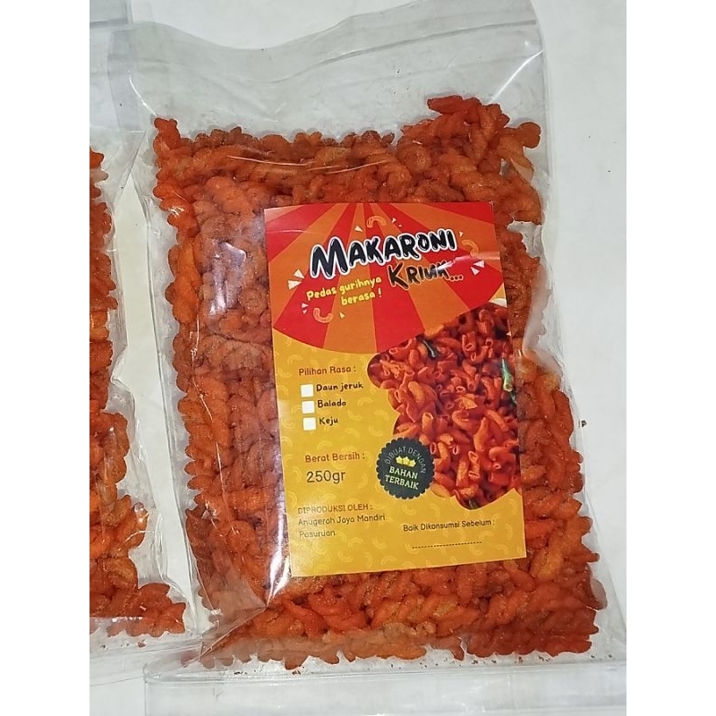 

MAKARONI SPIRAL 250Gram RASA BALADO MAKARONI ULIR SPIRAL