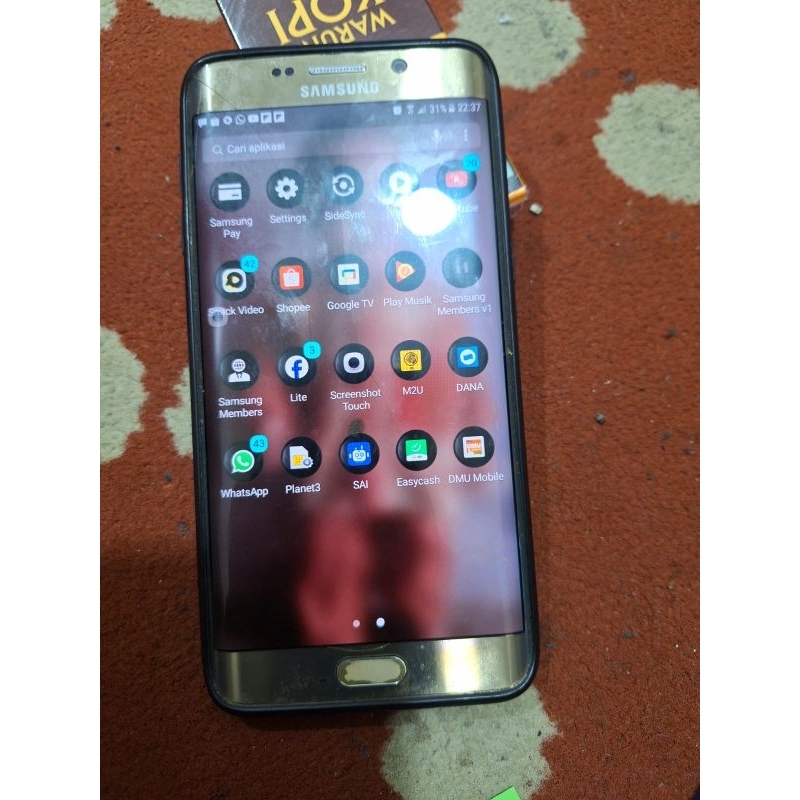 samsung s6 edge plus lcd retak normal