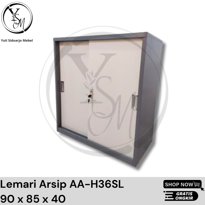 Lemari Arsip AA-H36SL - Lemari Arsip Besi Cabinet Pendek - Lemari besi Pendek
