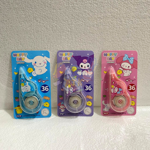 

CORRECTION TAPE SANRIO / LABEL KUROMI/CINNAMOROLL/MELODY MURAH