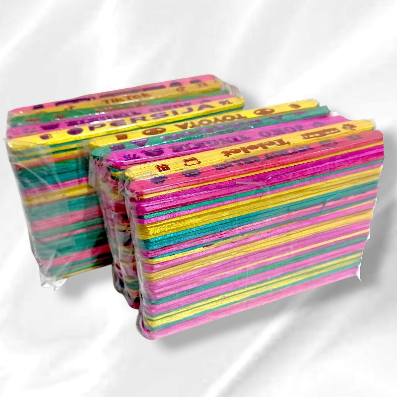 5 Pak Stik Emas Pelangi Mainan Stik Gebrak Viral Motif Full Emas Metalic -+250pcs