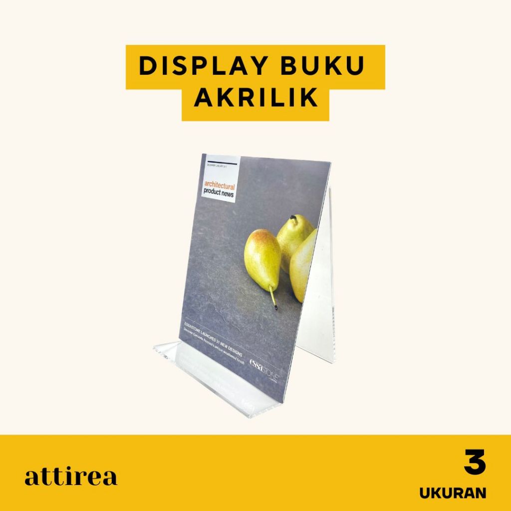 Display Buku Akrilik | Stand Penyanggah