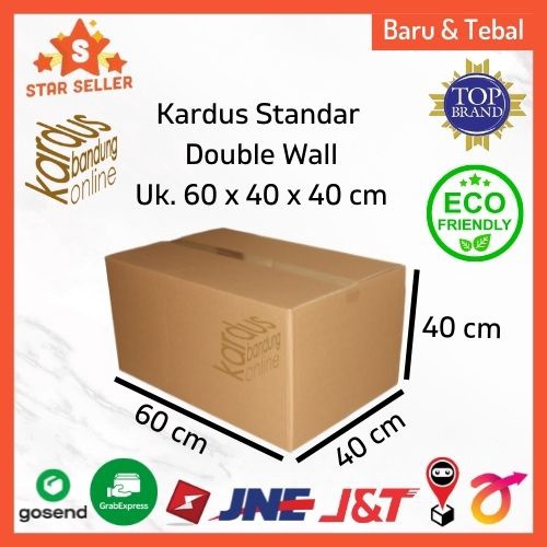 

Kardus Box Karton Kotak Dus Packaging Pindahan Polos Double Wall Uk 6x4x4 CBFlute Tebal 7mm Standar Dus Garment