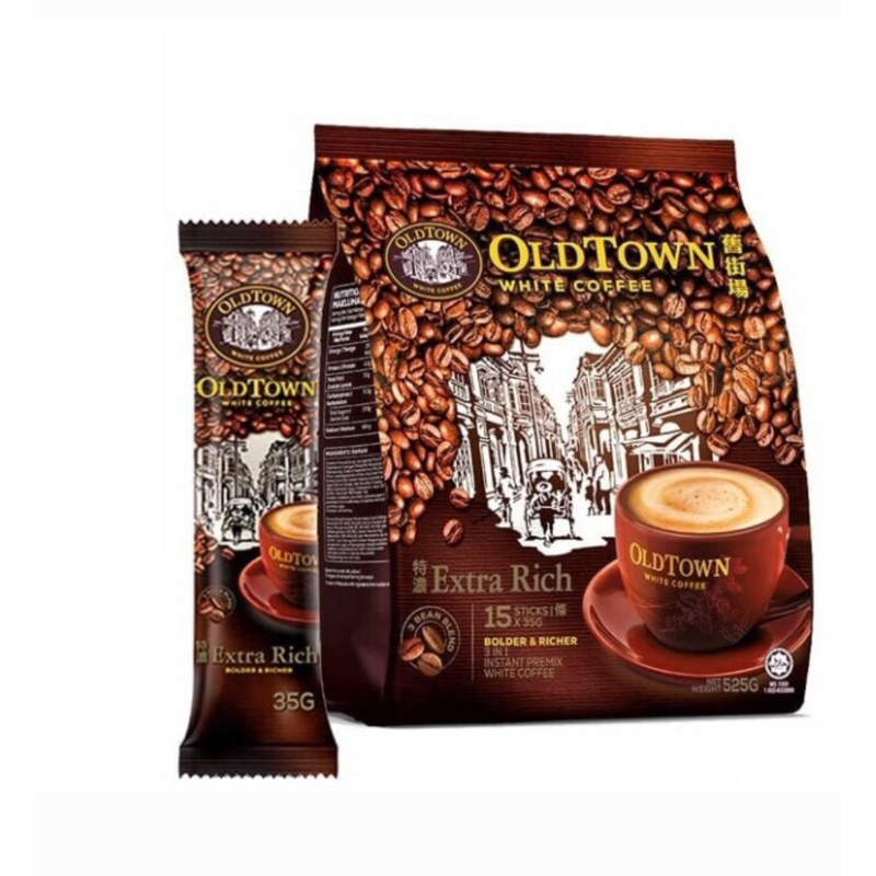 

RB OldTown white coffee 3in1 Classic Hazelnut Less sugar Extra rich Coffee and Creamer Salted