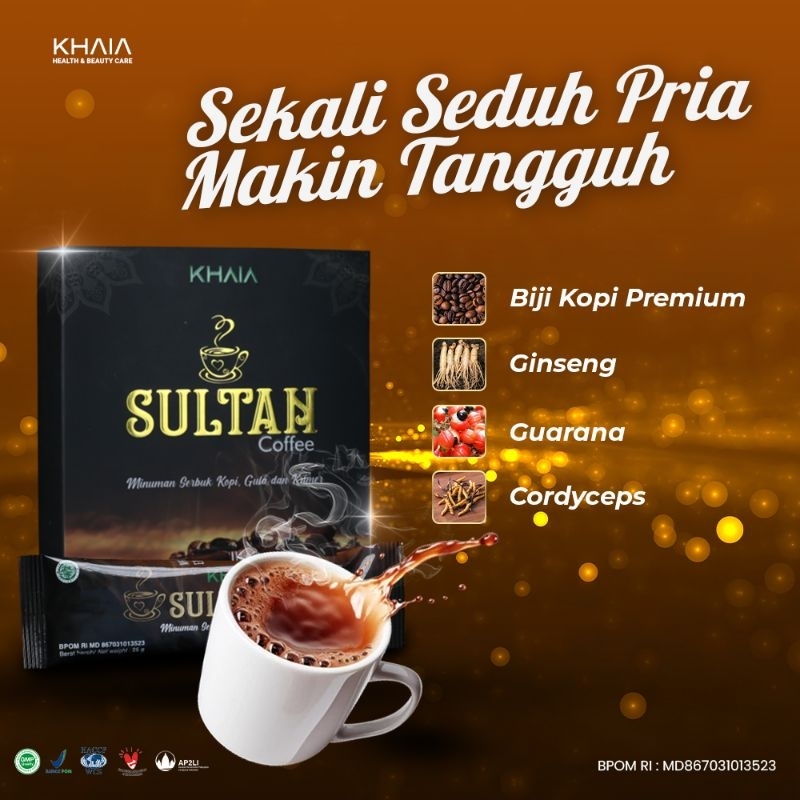 

(PROMO) KHAIA COFFE SULTAN | KOPI KHAIA SULTAN | KOPI STAMINA HITAM BUBUK MINUMAN HERBAL UNTUK MENJAGA KESEHATAN DAN STAMINA PRIA DEWASA 100% ORIGINAL