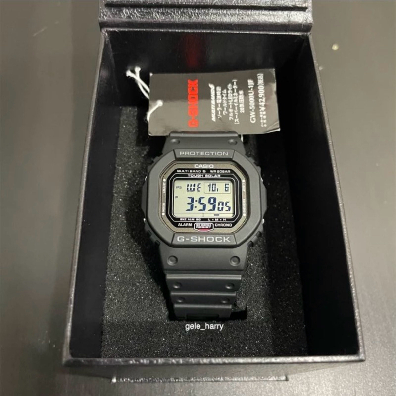 G-Shock GW-5000U-1JF 5000 Square Series Jam Tangan Digital Pria Hitam Resin Kuarsa Solar