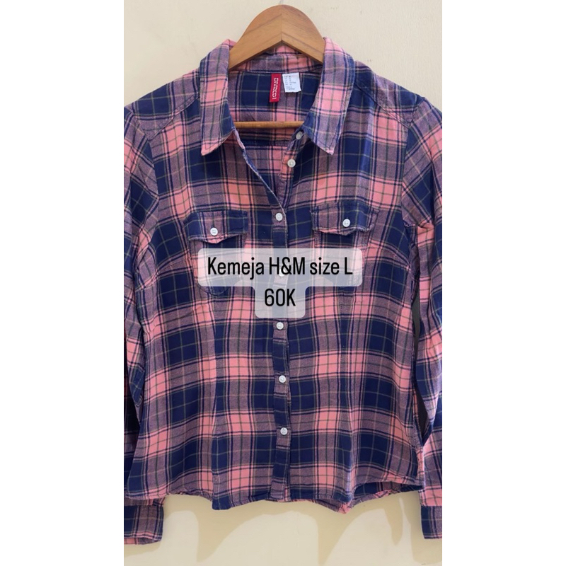 Prelove Kemeja HnM Kotak Kotak