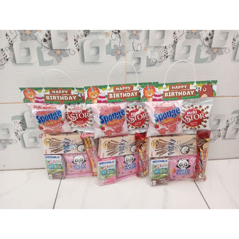 

Bingkisan Snack Ulang Tahun Anak label Nama