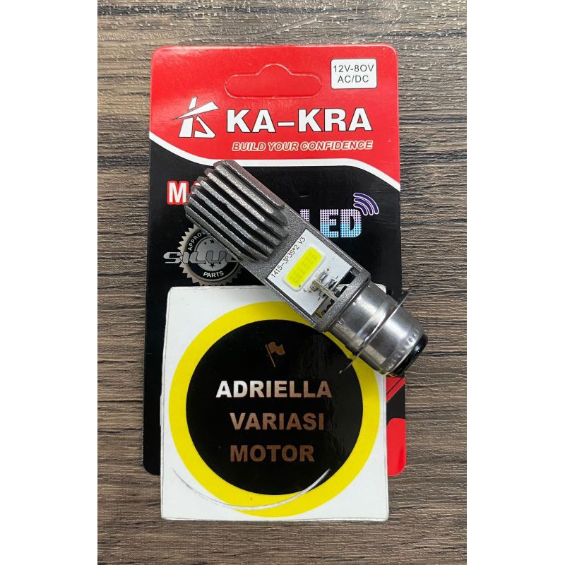[KA-KRA] LAMPU DEPAN (HEADLAMP) H6 KAKI 1 LED M2A AC DC MOTOR MATIC / BEBEK
