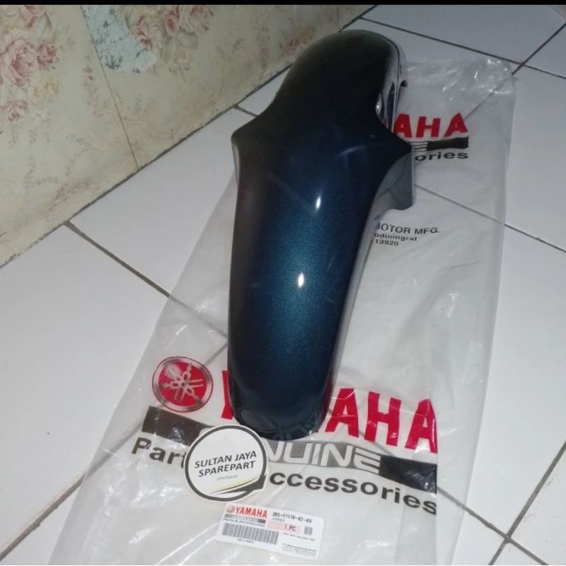 FRONT FENDER SPAKBOR DEPAN RX KING NEW HIJAU BOTOL METALIK ORI YGP