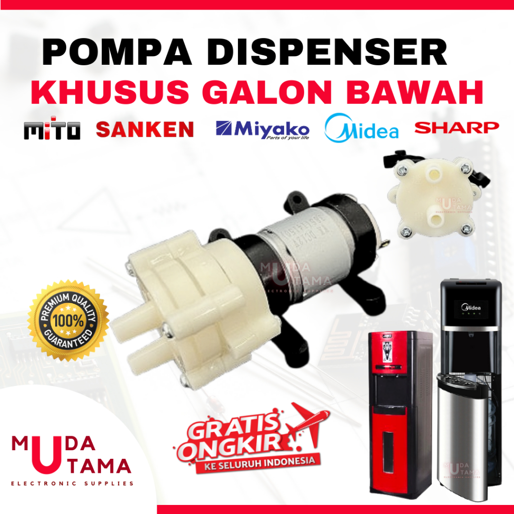 DINAMO POMPA DISPENSER GALON BAWAH 12 Volt UNIVERSAL | MOTOR DISPENSER GALON BAWAH SEMUA MERK | POMP